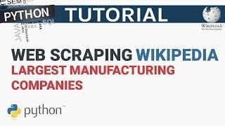 Web Scrape Wikipedia Manufacture Companies Table Into a CSV File | Web Scraping with Python