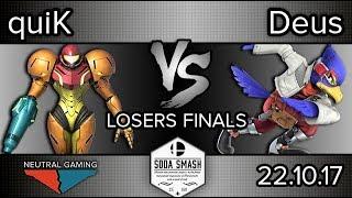 Soda Smash III - BSD | quiK (Samus) vs NG | Deus (Falco) - Losers Finals