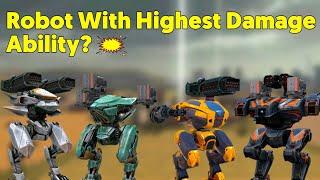 War Robots: Comparison the damage of All robots abilities - Which robot have the highest damage!?