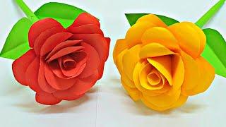 How to make Paper Rose from A4 size paper, Simple and Easy, paper flower,