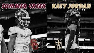 #TXHSFB Katy Jordan vs #7 Summer Creek HOUSTON NRG MATCH-UP 2024 Texas High School Football Playoffs