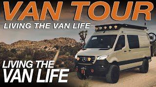 Van Build Tour 2024 | How I Built My 4x4 Mercedes Sprinter Van | Living The Van Life