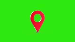 3D Location Pin Pop up green screen video by @pixxeledge | Royalty Free