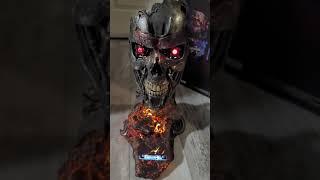 Terminator 2 Judgment Day 1:1 Battle Damaged T-800 Art Mask - a quick video of how awesome this is