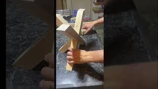 Making cross table legs #woodworking #diy #howto #woodjoint #asmrsounds #dowels #woodshop #maple