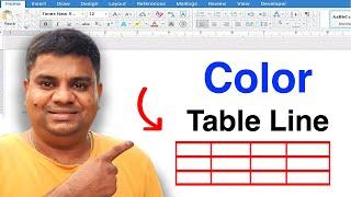 How To Change Table Line Color in Word (Microsoft)