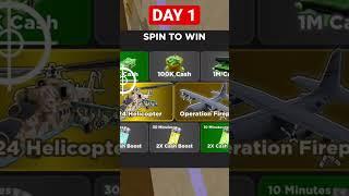 Day 1: Trying to win the Mi24 Helicopter on War Tycoon spin to win #Shorts