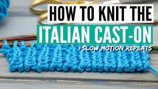 How to knit the Italian cast on - step-by-step for beginners [+slow motion]