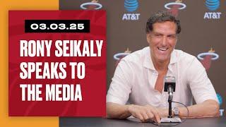 Rony Seikaly Passes The Torch To Bam Adebayo | Pre-Game Media Availability | March 3, 2025