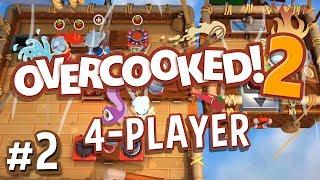 Overcooked 2 - #2 - SECRET KEVIN LEVELS! (4 Player Gameplay)