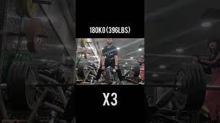 180KG deadlift X3 after not deadlifting for a while and being sick