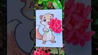 Cute Weasel  #artwork #zhenhina #shorts #popular #flowers #short #art #ytshorts #youtube