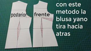 como hacer molde base de blusa metodo muy facil para hacer sobre medidas