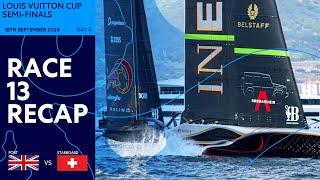 Louis Vuitton Cup Semi-Finals Race 13 Recap - INEOS Britannia vs. Alinghi Red Bull Racing