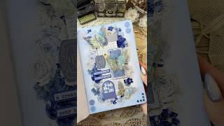 ASMR journal blue🩵🫐|#asmr #blue #journaling #journal #fyp #diy #winter #scrabooking #christmas