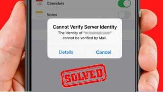 Cannot Verify Server Identity iPhone! 2023 | How to Fix Cannot Verify Identity on iPhone iPad