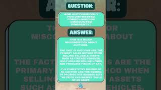 QUESTION: Are auctions only for distressed or discounted properties? #auctioneer #realestate