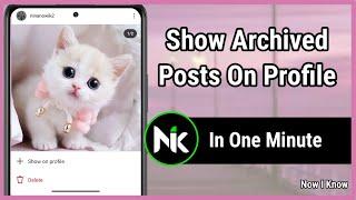 How To Show Instagram Archived Posts On Profile 2024