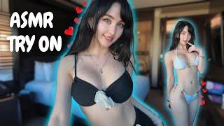 ASMR BIKINI TRY ON l Soft Whispering & Outfit Review