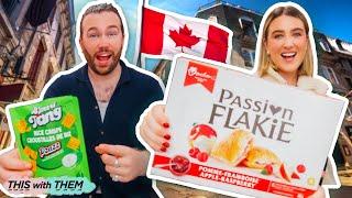 BRITISH PEOPLE TRY SNACKS FROM MONTREAL, CANADA! 