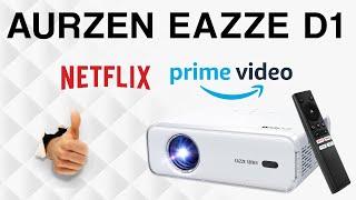 Aurzen EAZZE Series D1 HD 1080p Netflix Dolby Audio-Projektor