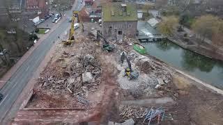 Abbruch Berkelmühle in Stadtlohn aufgenommen mit einer Drohne