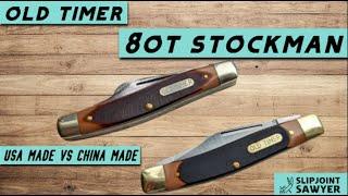 Old Timer 8OT Senior Stockman - USA made Vs Chinese made Pocket Knife.