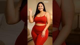 Curvy Confidence in Red | Body Positive Fashion ️ #shorts #queen #prettygirls