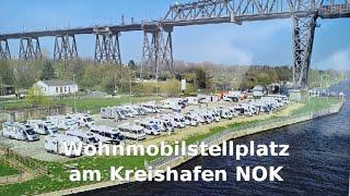 Stellplatz, toller Wohnmobilstellplatz am Kreishafen am NOK in Rendsburg direkt am Nord-Ostsee-Kanal