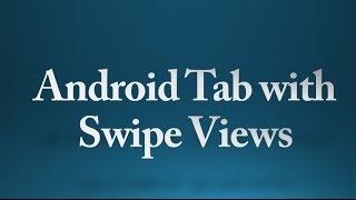 Android tutorial for beginners -90- Creating Swipe Views with Tabs