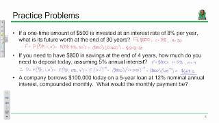 FE Exam Review:  Engineering Economics (2018.09.12)