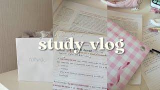 study vlog ️ lots of note-taking, being productive (FT. TOTWOO)