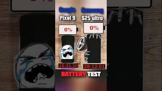 google pixel 9 vs Samsung s25 ultra battery test #shorts