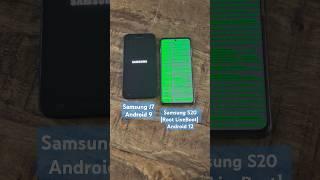 Samsung J7 vs Samsung S20 boot up ! Android 9 vs Android 12 #liveboot #rooted #samsungs20 #samsungj7