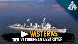 World of Warships Blitz: Tier 6 European Destroyer Västerås Gameplay And Stats