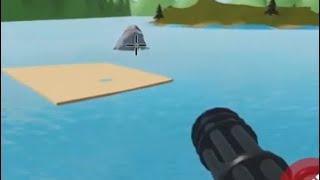 Killing A mosasaurus in Roblox Sharkbite