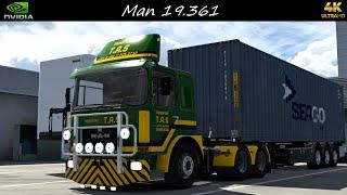 *Man 19.361* Container Hauled Toulouse to Limoges *JBX2/TAA Graphics Combo* 1.53 ETS2 4K