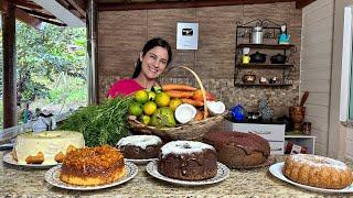 Festival de Bolos- vários sabores feitos com produtos do sítio