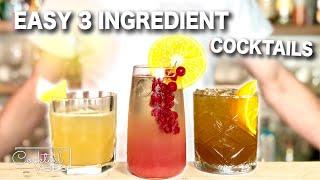 3 Very Easy 3 Ingredient Cocktails | Cocktail Recipes