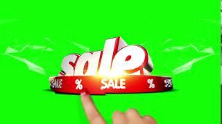 Green Screen. Big Sale. After effects animation. Footage