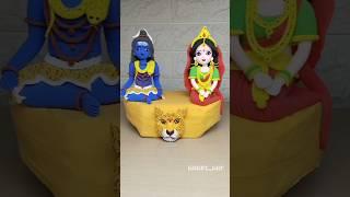 Shiv Parvati  Clay Art idol  Shiv Parvati idol making made for clay  #shorts #shivparvati #clay