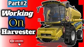 Operating the Harvester in the Fields | Part#2  |  fs23 | Mazari Farming