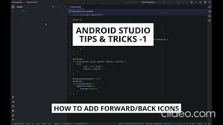 How to add back button in android studio