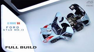 Ford GT40 MK.II | Le Mans 1966 | Meng Model | 1/12 | Scale Model Full Building | ASMR