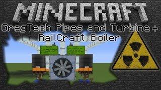 Подключение GregTech Pipes and Turbine + RailCraft Boiler [Tutorial]