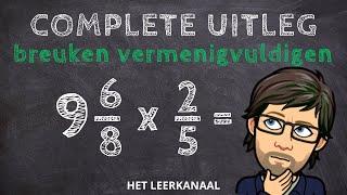 Breuken Vermenigvuldigen - Een COMPLETE stap-voor-stap uitleg - van Makkelijk tot Moeilijk!