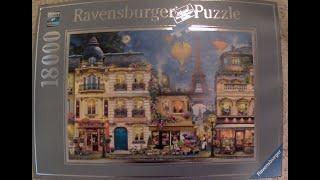 Midnight in Paris 18,000 Piece Puzzle full Time-lapse