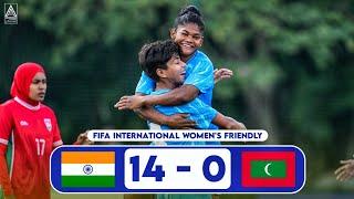 India vs Maldives || 14-0 || FIFA International Women's Friendly 2024 || Football Accent