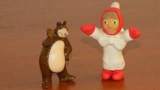 маша и медведь из пластилина лепка из пластилина  Masha and the Bear from plasticine