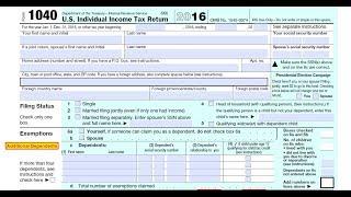 How to fill out a self-calculating Form 1040 Individual Income Tax Return